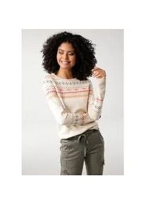 Norwegerpullover Kangaroos, Damen, Gr. 32/34, beige, Strick, Obermaterial: 50% Baumwolle, 50% Polyacryl, figurbetont h&uuml;ftbedeckend, Rundhals, Rippb&uuml;ndchen, Pullover Norwegerpullover, im winterlichen Design