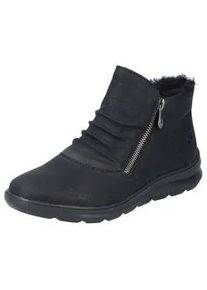 Winterboots Rieker, Damen, Gr. 37, schwarz, Lederimitat, Schuhe Winterboots, Stiefelette, Warmfutter, Boots mit herausnehmbarer Textilsohle, Topseller