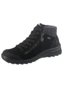 Winterboots Rieker, Damen, Gr. 41, schwarz, Filz, Nubuklederimitat, Veloursleder, kontrastfarbene Details, Schuhe Winterboots, Outdoorboots, Winterstiefelette mit Filz-Schaftabschluss, Rieker TEX, Topseller