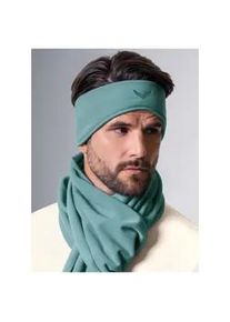 Stirnband TRIGEMA "TRIGEMA Fleecestirnband", Herren, Gr. 2, gr&uuml;n (seegras), Kunstfaser, M&uuml;tzen Stirnband