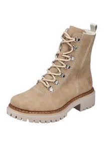 Winterstiefelette Rieker, Damen, Gr. 40, beige, Lederimitat, Schuhe Winterstiefelette, mit sportiver Schn&uuml;rung