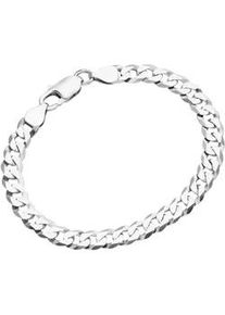 Panzerarmband Smart Jewel "Panzerkette diamantiert, massiv, Silber 925" Gr. 21, silber, Armb&auml;nder, Damen, 21cm, Silber 925 (Sterlingsilber), Panzerarmband