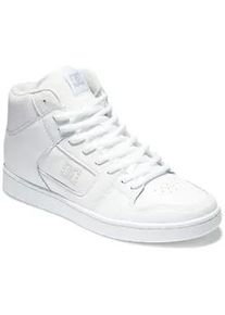 Sneaker DC Shoes "Manteca 4 Hi", Herren, Gr. 6,5(38,5), wei&szlig; (wei&szlig;, wei&szlig;, battleship), Obermaterial:51.34% Leder, 48.66% Synthetikmaterial;, Schuhe Sneaker