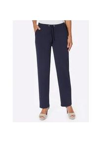 Jerseyhose Lady, Damen, Gr. 46, Normalgr&ouml;&szlig;en, blau (marine), 95% Polyester, 5% Elasthan, unifarben, lang, Hosen Jerseyhose