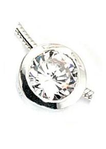 Kettenanh&auml;nger Jobo "Anh&auml;nger mit Zirkonia", silber (silber 925), Schmuckanh&auml;nger, Damen, Silber 925 (Sterlingsilber), Kettenanh&auml;nger, rund 925 Silber mit Zirkonia