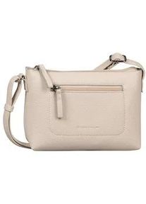 Umh&auml;ngetasche Tom Tailor "Elis", Damen, Gr. B/H/T: 22,5cm x 16cm x 6cm, wei&szlig;, Polyurethan, clean, gepflegt, gepr&auml;gtes Muster, unifarben, Taschen Umh&auml;ngetasche, aus weich gek&ouml;rntem Lederimitat auff&auml;llige Ziernaht und feinem Logo