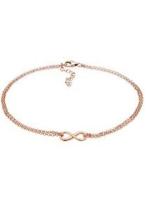 Fu&szlig;kette Elli "Fu&szlig;kette Infinity Unendlichkeit Symbol 925 Silber" Gr. 22, rosa (rosegold), Fu&szlig;ketten, Damen, 22cm, Silber 925 (Sterlingsilber)