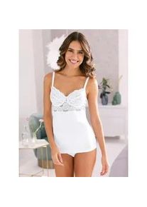 BH-Hemd Nina von C., Damen, Gr. 80, Cup C, wei&szlig;, 100% Baumwolle, Spitze:10% Elasthan, 90% Polyamid, BHs BH-Hemd