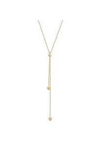 Collierkettchen Elli "Y-Kette Kugel Ball 925 Sterling Silber" Gr. 45, gold, Halsketten, Damen, 45, ohne Stein, Silber 925 (Sterlingsilber), L: 45