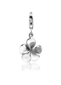 Charm-Einh&auml;nger NENALINA "Anh&auml;nger Frangipani Bl&uuml;te Flower 925 Silber", silber, Charms, Damen, ohne Stein, Silber 925 (Sterlingsilber)