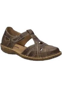 Klettschuh Josef Seibel "ROSALIE 29", Damen, Gr. 44, braun, Leder, Schuhe Klettschuh, Spangenschuh, Sandale, Komfortschuh mit modischer T-Spange