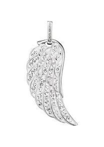 Fl&uuml;gelanh&auml;nger Engelsrufer "Bright like a diamond FL&Uuml;GEL CRYSTAL" Gr. L, wei&szlig; (silber, 925, wei&szlig;, wei&szlig;), Schmuckanh&auml;nger, Damen, L, Keramikpaste Silber 925 (Sterlingsilber), 7,08 g, Keramikpaste, Silber 925 (Sterlingsilber), mit Preciosa Crystals