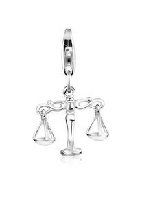 Charm-Einh&auml;nger NENALINA "Anh&auml;nger Sternzeichen Waage Tier 925 Silber", silber, Charms, Damen, ohne Stein, Silber 925 (Sterlingsilber)