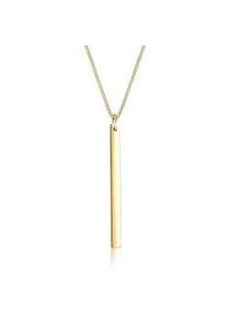 Kette mit Anh&auml;nger Elli "Anh&auml;nger Rechteck Schmuck Geschenk 925 Sterling Silber" Gr. 45, gold, Halsketten, Damen, 45, ohne Stein, Silber 925 (Sterlingsilber), L: 45