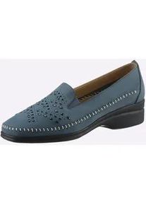 WITT Slipper, Damen, Gr. 41, blau (jeansblau), Veloursleder, Schuhe Slipper