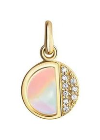 Kettenanh&auml;nger Vivance "925-Sterling Silber vergoldet", gelb, Schmuckanh&auml;nger, Damen, one-size, Silber 925 (Sterlingsilber), 1,2 g, Kettenanh&auml;nger