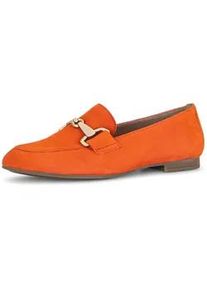 Slipper Gabor, Damen, Gr. 37, orange, Ziegenveloursleder, unifarben, Schuhe Slipper, Loafer, Halbschuh, Businessschuh mit edler Zierschnalle
