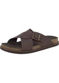 Outdoorsandale Timberland "Amalfi Vibes Cross Slide", Herren, Gr. 40, braun, Leder, Schuhe Outdoorsandale