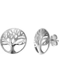 Paar Ohrstecker Firetti "Schmuck Geschenk Silber 925 Ohrschmuck Lebensbaum", silber (silberfarben), Ohrringe, Damen, 12mm, Silber 925 (Sterlingsilber)