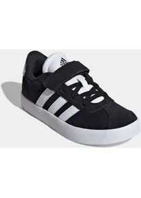 Sneaker Adidas SPORTSWEAR "VL COURT 3.0", M&auml;dchen, Gr. 33, schwarz-wei&szlig; (core schwarz, cloud wei&szlig;, core schwarz), Leder, Synthetik, Schuhe Sneaker, mit Klettverschluss, f&uuml;r Kinder