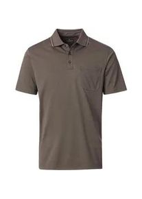 Poloshirt Casamoda "Casamoda Polo-Shirt uni", Damen, Gr. 5XL, schlamm, 55% Baumwolle, 45% Polyester, Shirts