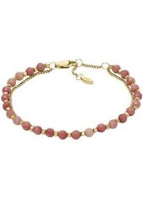 Armband Fossil "Schmuck Geschenk Metall Edelstahl JEWELRY", rosa (gelbgoldfarben, rosa, rosa), Armb&auml;nder, Damen, 20cm, Edelstahl Metall, Edelstahl, Metall, Armband, mit Amethyst, Tigerauge, Rhodochrosit