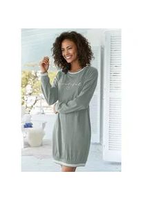 Nachthemd Vivance DREAMS, Damen, Gr. 40/42, N-Gr, gr&uuml;n, Single Jersey, Obermaterial: 100% Baumwolle, Basic, bequem kurz, Rundhals, Rippb&uuml;ndchen, Kleider Nachthemd, mit Ripp-Abschl&uuml;ssen