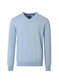 Strickpullover Casamoda "Casamoda Pullover uni", Damen, Gr. 5XL, blau (helles himmelblau), 100% Baumwolle, Pullover Strickpullover