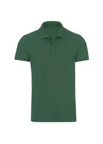Poloshirt TRIGEMA "TRIGEMA Slim Fit Poloshirt aus DELUXE-Piqu&eacute;", Damen, Gr. L, gr&uuml;n (efeu), Piqu&eacute;, 100% Baumwolle, Basic, normal, ohne Ausschnitt, Shirts