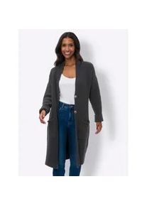 Strickjacke Heine, Damen, Gr. 36, schwarz, 74% Polyacryl, 23% Polyester, 3% Elasthan, unifarben, Strickjacken Strickjacke