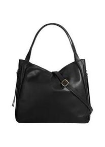 Umh&auml;ngetasche Samantha Look, Damen, Gr. B/H/T: 35cm x 30cm x 14cm onesize, schwarz, Leder, clean, Taschen Umh&auml;ngetasche, echt Leder, Made in Italy