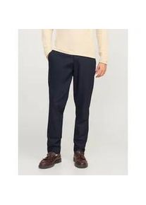Jack & Jones Chinohose JACK & JONES "JPSTACE LEO CHINO NOOS", Herren, Gr. 30, L&auml;nge 30, blau (schwarz navy), Web, Obermaterial: 76% Polyester, 17% Viskose, 7% Elasthan, unifarben, regular fit normal, Hosen Chinohose