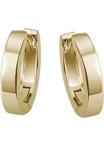 Paar Creolen Firetti "Schmuck Geschenk Silber 925 Ohrschmuck gl&auml;nzend", gold (gelbgoldfarben), Ohrringe, Damen, 14,3mm, Silber 925 (Sterlingsilber)