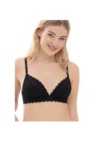 B&uuml;gelloser BH Mey "Amorous", Damen, Gr. 85, Cup B, schwarz, Spitze, Obermaterial: 77% Polyamid, 23% Elasthan, unifarben, BHs, mit grafischer Spitze, feminin, Ziertr&auml;ger