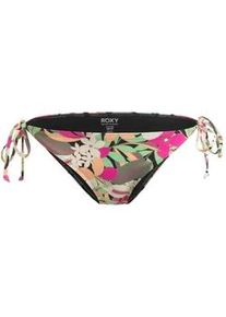 Bikini-Hose Roxy "Printed Beach Classics", Damen, Gr. L, US-Gr&ouml;&szlig;en, grau (anthrazit palm song s), Obermaterial:87% Nylon, 13% Elasthan;, Badehosen Bikini-Hose