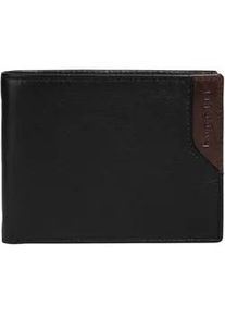 Geldb&ouml;rse Bugatti "CORSO DELUXE", Damen, schwarz, Leder, leicht gl&auml;nzend, unifarben, Kleinlederwaren, echt Leder