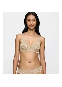 B&uuml;gel-BH Triumph "Amourette", Damen, Gr. 90, Cup F, beige, Spitze, Obermaterial: 62% Polyamid, 24% Elasthan, 8% Lyocell, 6% Polyester, unifarben, BHs B&uuml;gel-BH, Stretch-Spitze, mit weichen, elastischen Jacquard-Tr&auml;gern