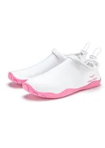 Aquaschuh Venice Beach "Badelatsche, Badeschuhe, Badeschlappe, Wasserschuh, leichter Slipper", Damen, Gr. 35, rosa (wei&szlig;, ros&eacute;), Obermaterial: 80% Neopren, 20% Textilmaterial. Decksohle: 100% Textilmaterial. Futter: 100% Textilmaterial. Laufsohle: 100% Synthetik, kontrastfarbene Details, Schuhe, schnelltrocknend mit ultraleichter Sohle VEGAN