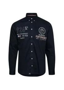 Langarmhemd FQ1924 "Langarmhemd FQHallvard", Herren, Gr. M, N-Gr, blau (navy blazer), Obermaterial: 100% Baumwolle CO., Hemden