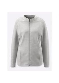 Shirtjacke Classic Basics "Shirtjacke", Damen, Gr. 40, grau (hellgrau), 100% Baumwolle, unifarben, Shirts Shirtjacke
