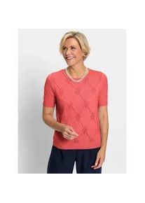 Classic Dog Kurzarmpullover CLASSIC "Pullover", Damen, Gr. 50, orange (koralle), 100% Polyacryl, unifarben, Pullover