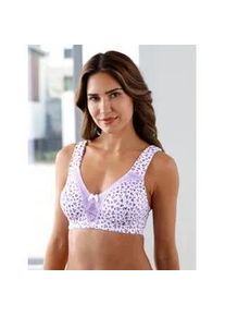 Entlastungs-BH, Damen, Gr. 80, Cup E, lila (wei&szlig;, flieder, bedruckt), 82% Polyamid, 18% Elasthan, BHs Entlastungs-BH