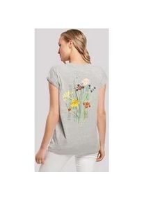 T-Shirt F4NT4STIC "Bl&oacute;m Blumenstrauss", Damen, Gr. XXL, grau (erdgrau), Obermaterial: 100% Baumwolle, regular fit, Rundhals, ohne B&uuml;ndchen, Shirts T-Shirt, Print