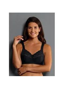 Entlastungs-BH Anita SINCE 1886 "Lucia", Damen, Gr. 110, Cup D, schwarz, Obermaterial: 46% Polyester, 43% Polyamid, 11% Elasthan, BHs Entlastungs-BH, Bl&uuml;tenoptik, T&uuml;llstickerei, breite Tr&auml;ger, viergeteiltes Cup, feminin