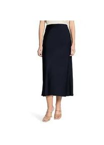 Maxirock Vera Mont "Damen wadenlang", Damen, Gr. 42, blau (night sky), Satin, Obermaterial: 100% Polyester, gerade lang, R&ouml;cke Maxirock, Material