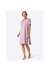 w&auml;schepur Nachthemd W&Auml;SCHEPUR "Nachthemd", Damen, Gr. 40/42, Normalgr&ouml;&szlig;en, rosa (ros&eacute;), 100% Baumwolle, unifarben, Kleider Nachthemd