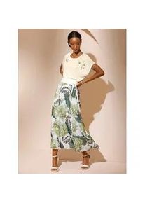 CR&Eacute;ATION L Strickpullover CREATION L "Kurzarm-Pullover", Damen, Gr. 40, beige (champagner), 42% Viskose, 30% Lyocell, 28% Polyester, unifarben, Pullover Strickpullover