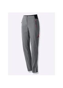 Funktionshose Casual Looks, Damen, Gr. 38, Normalgr&ouml;&szlig;en, grau, 55% Baumwolle, 42% Polyamid, 3% Elasthan, gemustert, mehrfarbig, unifarben, lang, Hosen Funktionshose