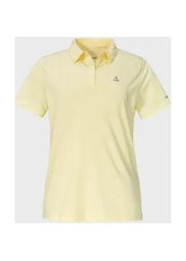 Sch&ouml;ffel Poloshirt SCH&Ouml;FFEL "CIRC Polo Shirt Tauron L", Damen, Gr. 36, gelb (5105, gelb), Oberstoff: 100% Polyester, V-Ausschnitt, Shirts