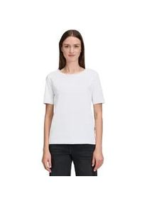 BETTY & CO Kurzarmshirt BETTY & CO "Damen mit Rundhalsausschnitt", Damen, Gr. L, wei&szlig;, Obermaterial: 95% Baumwolle, 5% Elasthan, Basic, gerade normal, Rundhals, Shirts, Form